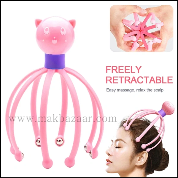 Hair Scalp Massager 1PC Claw Massager Body Massager Octopus Head Scalp Neck Equipment Stress Release Relax Massage Relief Head Care Massager (PLASTIC)  